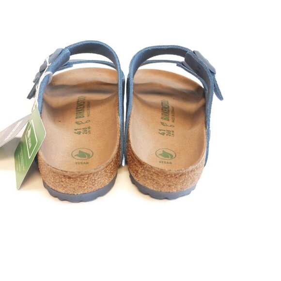 Birkenstock Arizona Mens 8 Womens 10 Vegan Canvas Sandals EU 41 Blue Regular - Picture 7 of 9